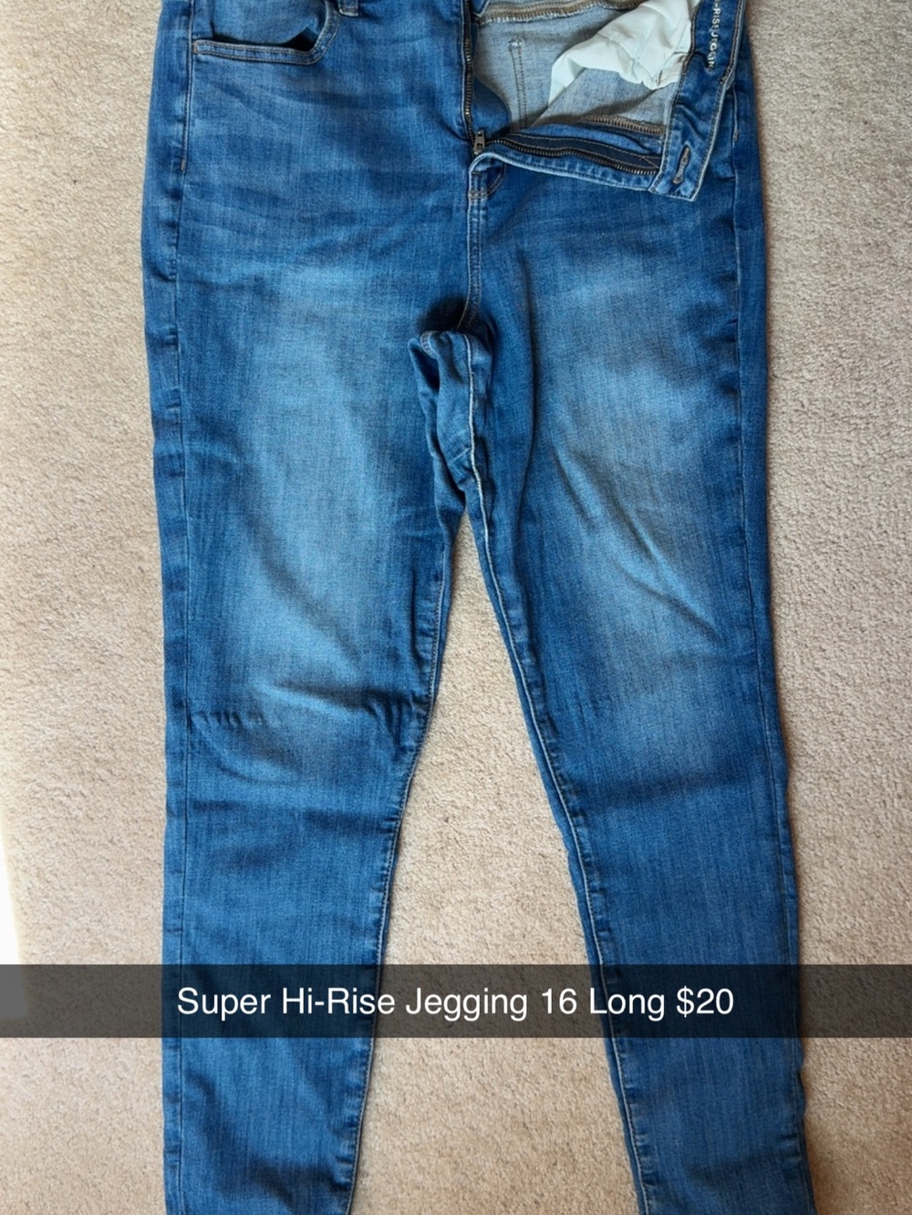 American Eagle Outfitters Super Hi-Rise Skinny Jeans in Blue Wash